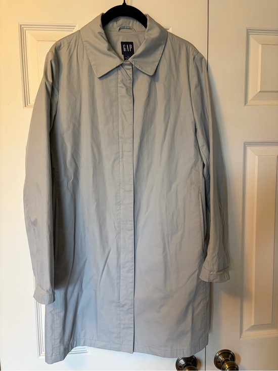 GAP Jackets & Blazers - GAP Light Blue Women's Single-Breasted Trench Spring Coat